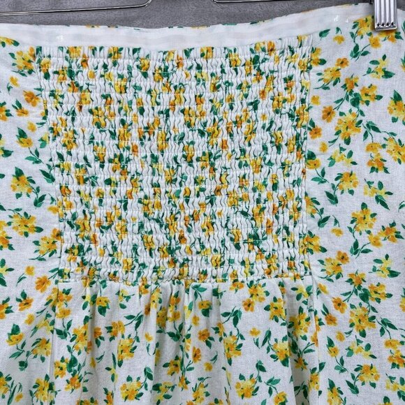 Old Navy Tall Fit & Flare Linen Blend Strapless Mini Dress Floral - Picture 7 of 15